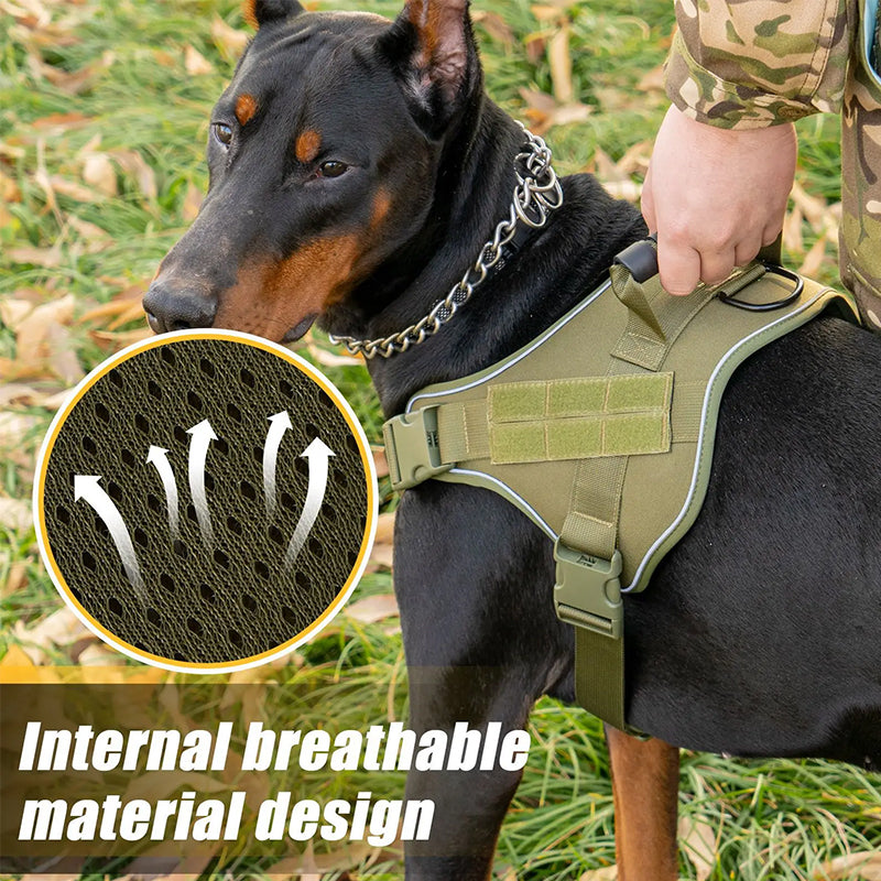 Tactical dog vest: for large dogs (German Shepherd, Golden Retriever) – training, military-style accessories.