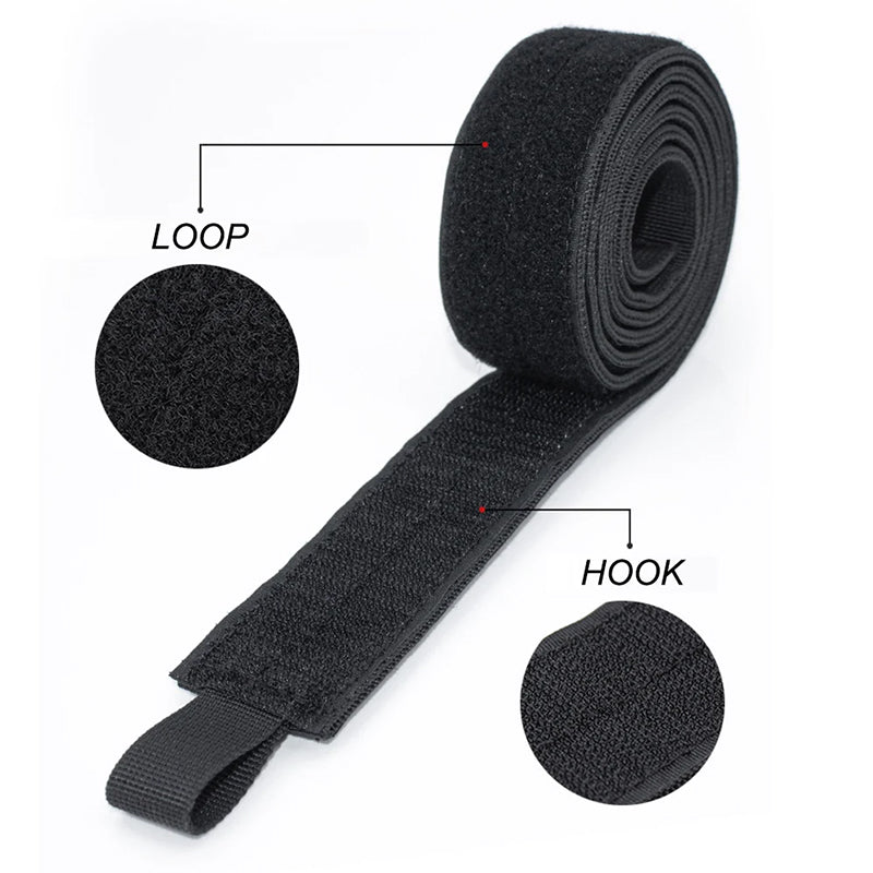 Tactical Inner Belt, Duty Nylon Hook - Loop Adjustable Black Waist Belt